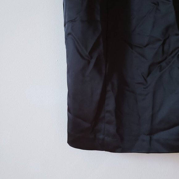 NWT Zara Basic Black Satin Like Bodycon Dress Small - Picture 4 of 9